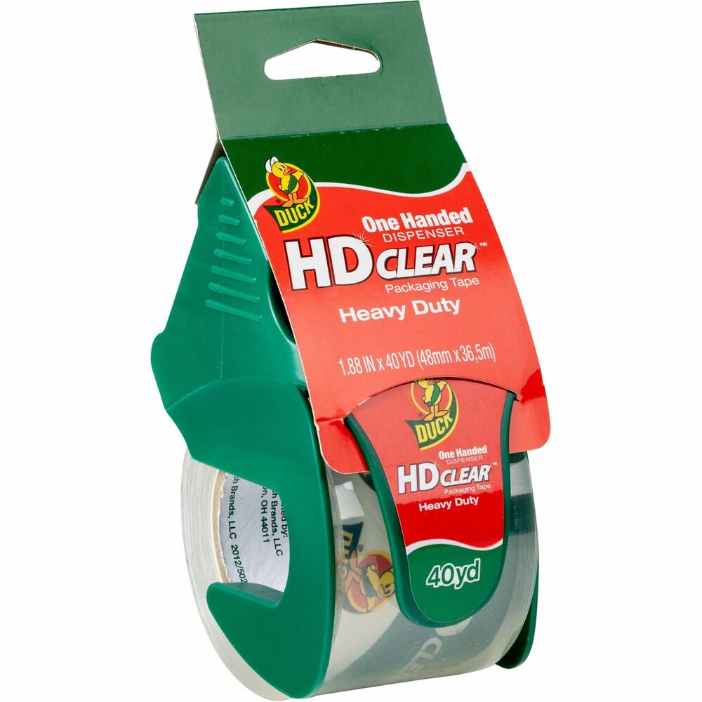 Image of Duck Brand Packing Tape,w/Dispenser,Heavy Duty,1.88"x40 yards,Clear