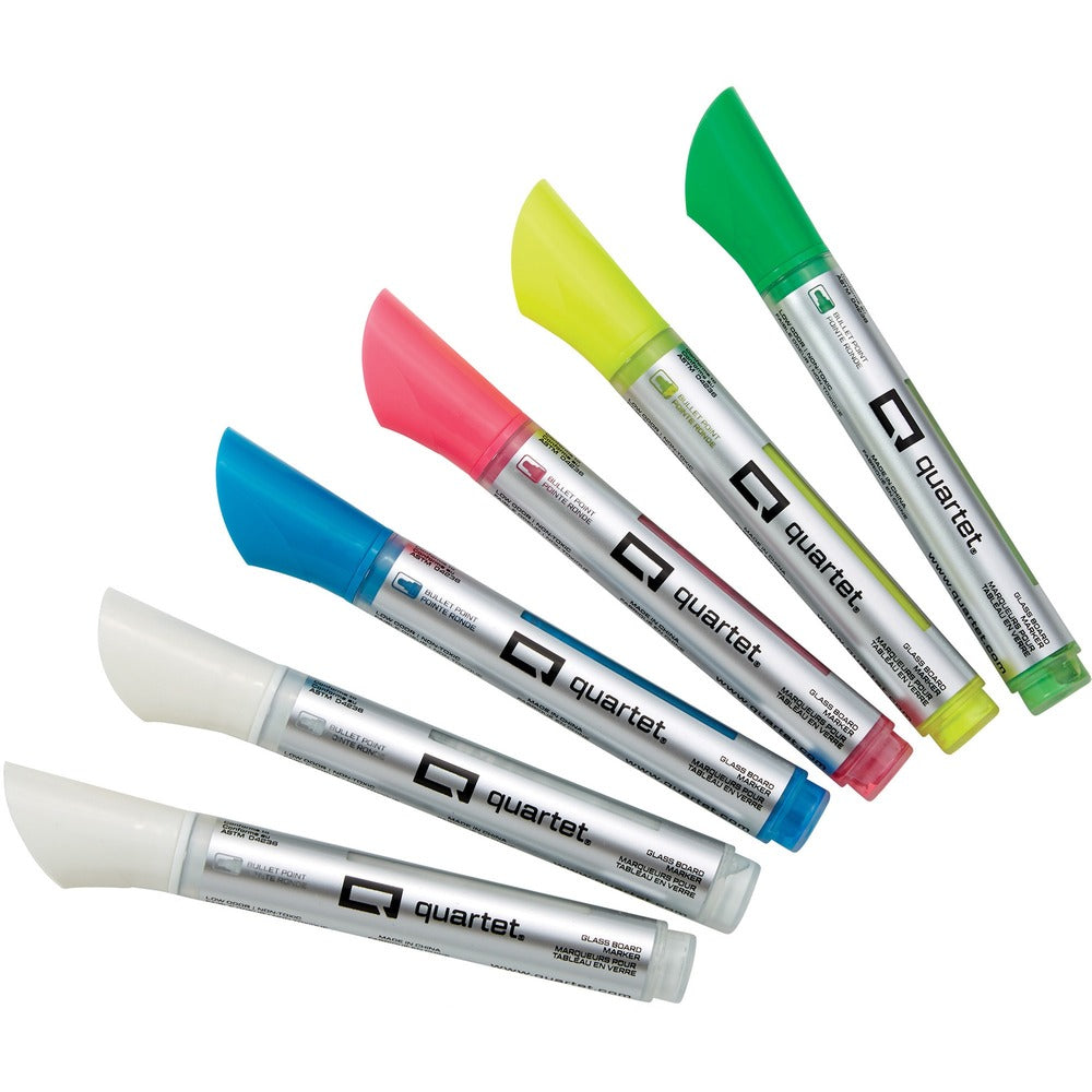 Image of Quartet Markers, Neon, Bullet Tip, 6/PK, Assorted