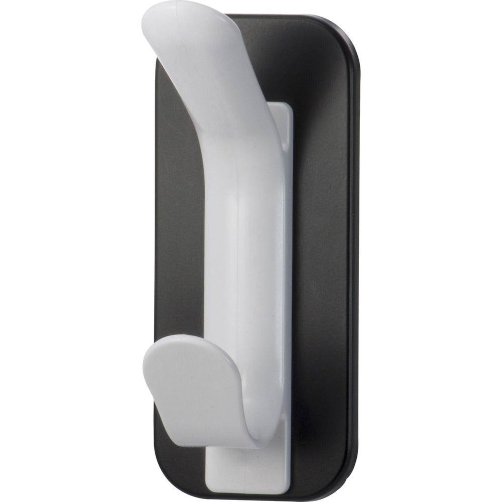 Image of Lorell Coat Hook, Double, Magnetic, 2-1/5"x2-1/2"x5", White