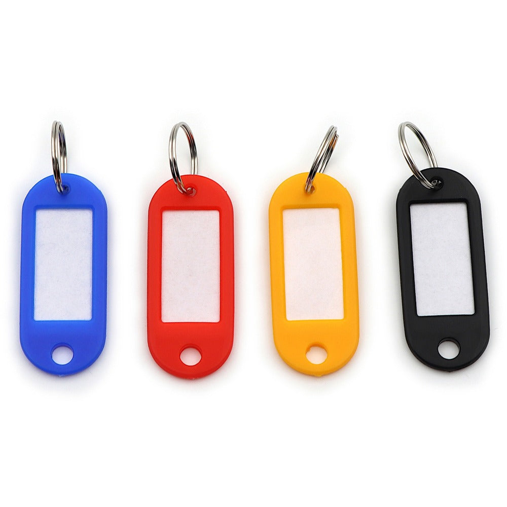 Image of Carl Mfg Key Tags, w/ Split Ring, 3"Wx3"H, 20/PK, Assorted