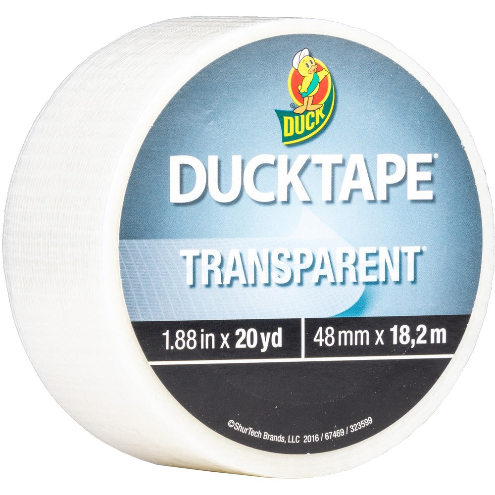 Image of Duck Brand Duct Tape, Transparent, 1-9/10"Wx60'L, Clear