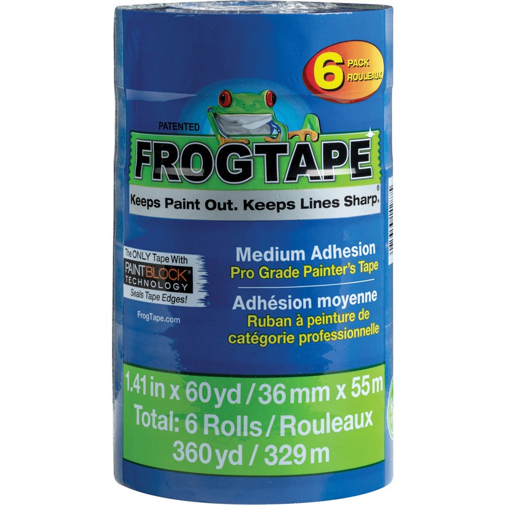 Image of Duck Brand Painters Tape, 1-2/5"Wx60'L, 6 RL/PK, Blue
