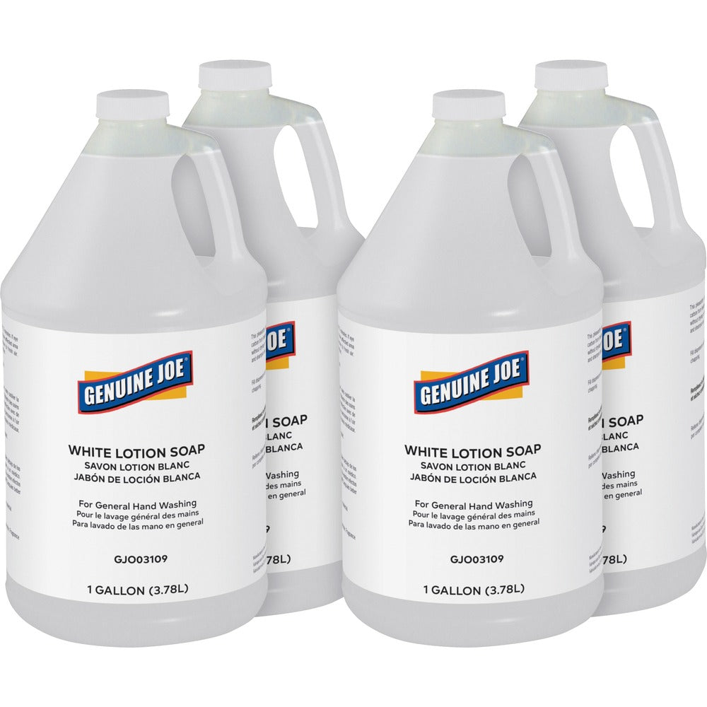 Image of Genuine Joe Soap, Lotion, 1 Gallon, 4/CT, White