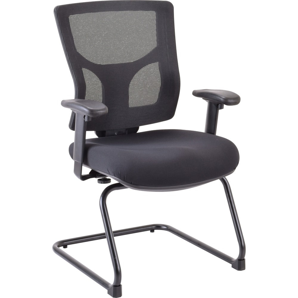 Image of Lorell Guest Chair,Adj Arms/Back,24-3/8"-25-1/2"x26-3/8"x36-1/4",BK