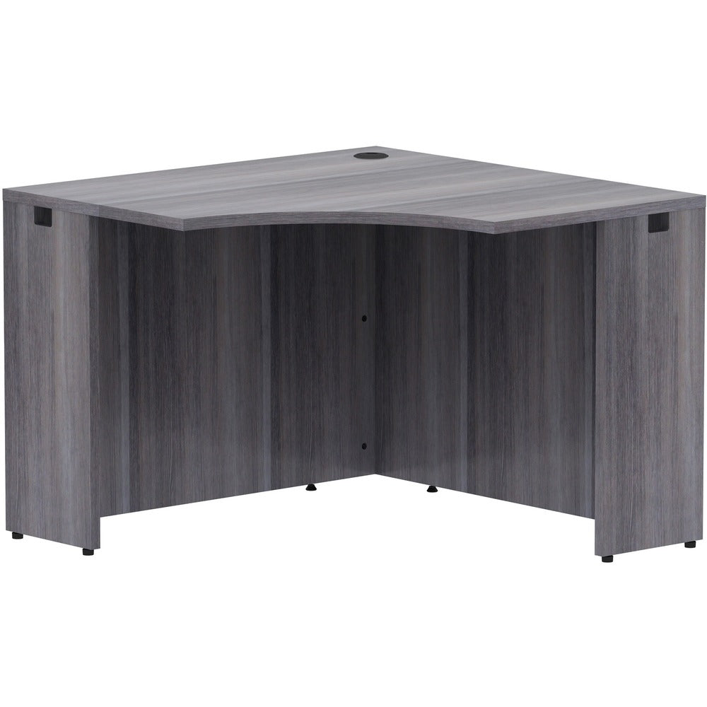 Image of Lorell Corner Desk, 42"x42"x24"x29-1/2", Weathered Charcoal