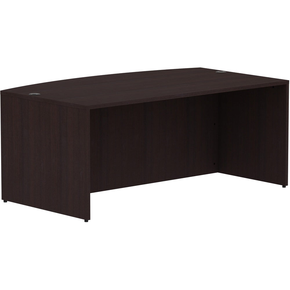 Image of Lorell Desk Shell, Bowfront, 72"x41-2/5"x29-1/2", Espresso