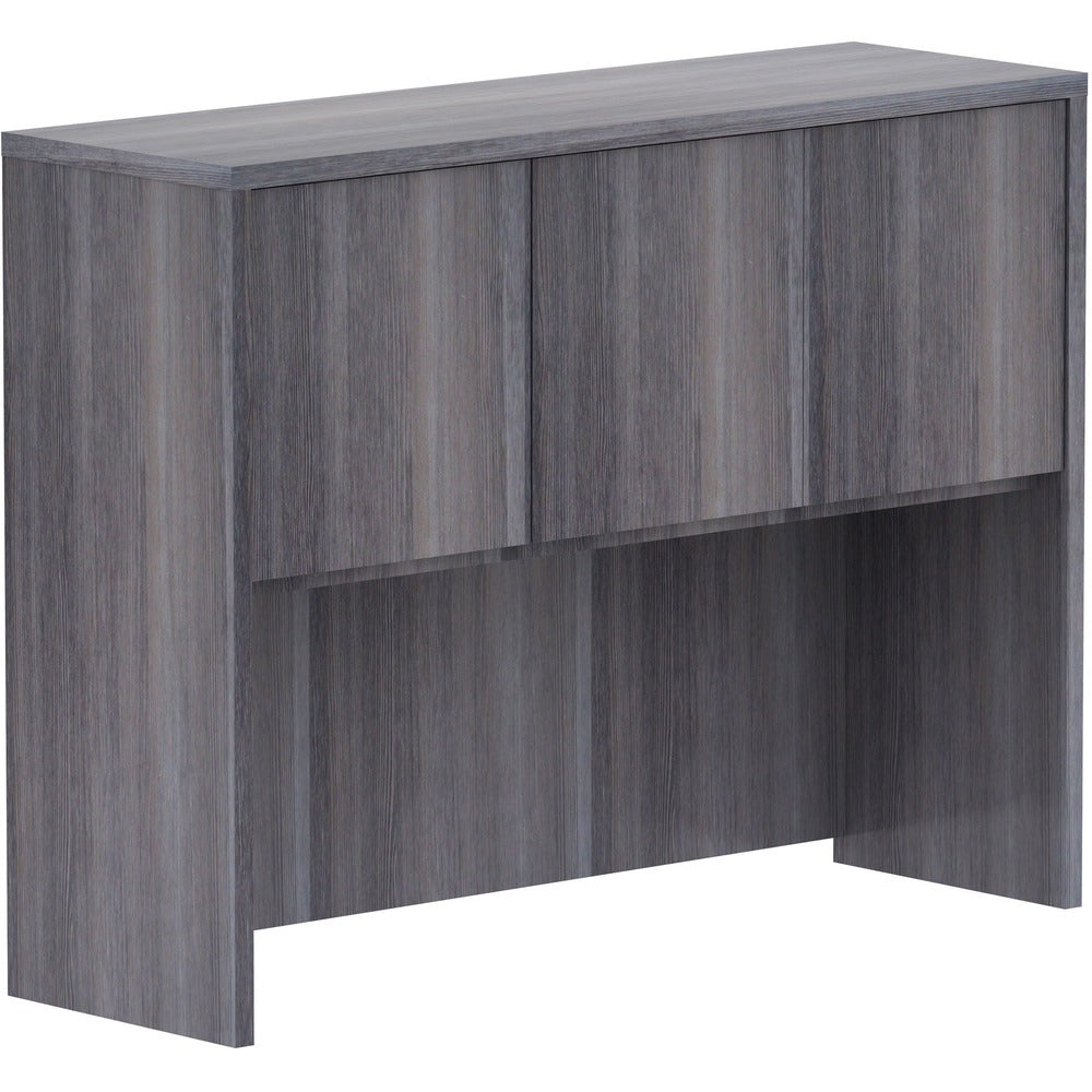 Image of Lorell Hutch, w/Doors, 48"x15"x36", Weathered Charcoal