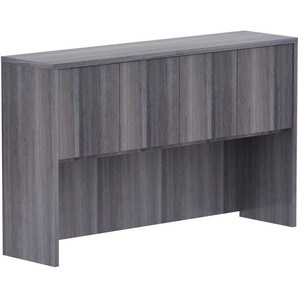Image of Lorell Hutch, w/Doors, 60"x15"x36", Weathered Charcoal