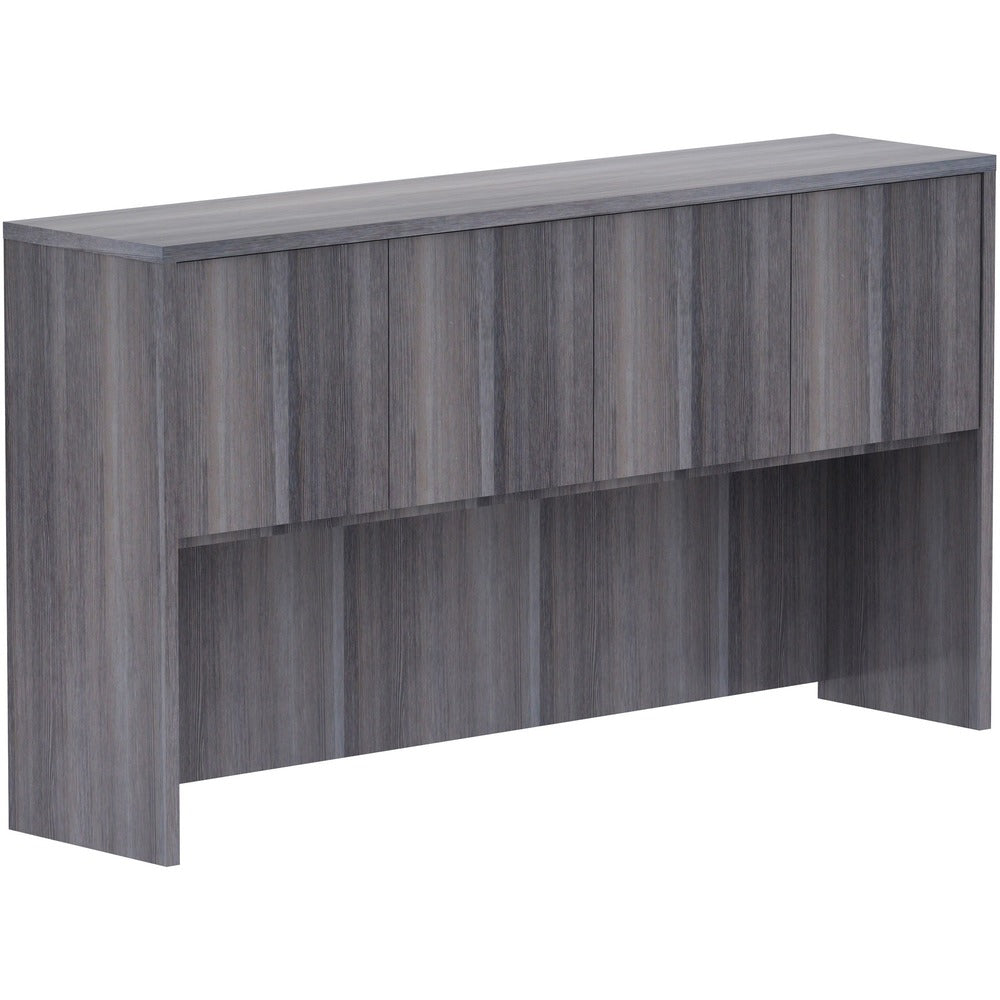 Image of Lorell Hutch, w/Doors, 66"x15"x36", Weathered Charcoal