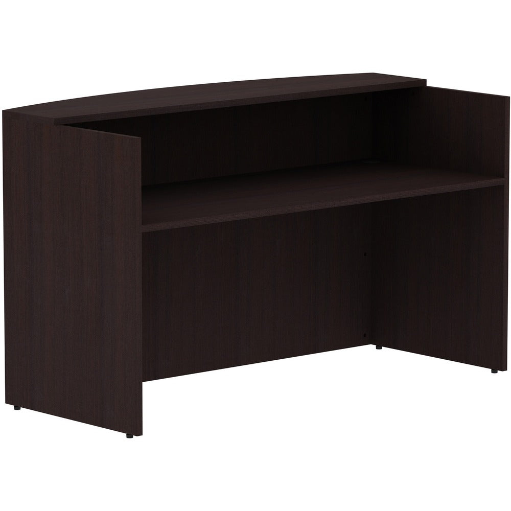 Image of Lorell Reception Desk, 72"x36"x42-1/2", Espresso