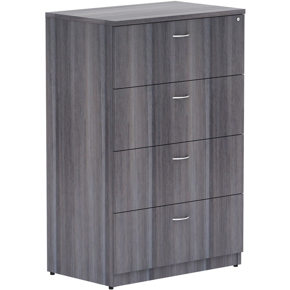 Image of Lorell Lateral File, 4-Drawer, 35-1/2"x22"x54-3/4", Weathered CCL