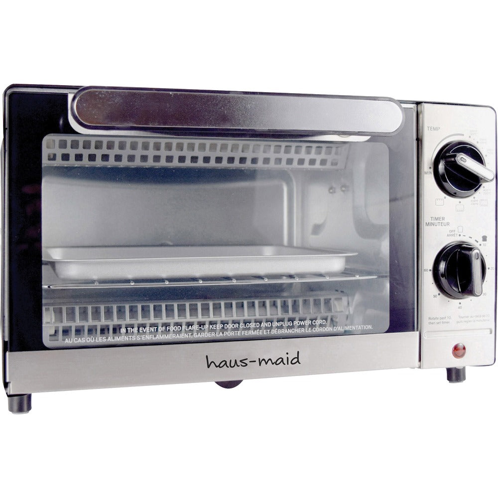 Image of Coffee Pro Toaster Oven,w/Pan,9L,14-6/10"x12-3/4"x9",Stainless Steel