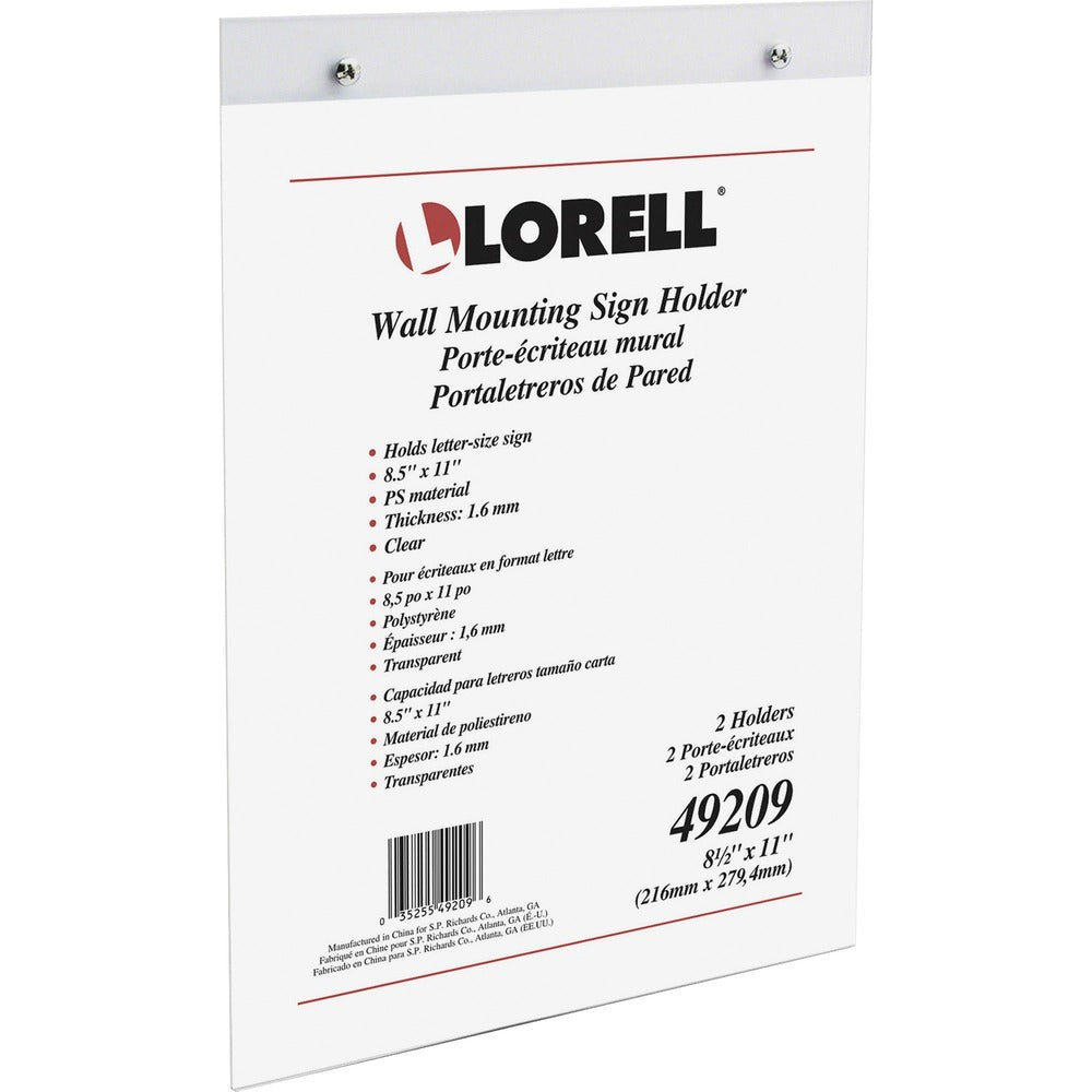 Image of Lorell Sigh Holder, f/Wall, 8-1/2"x11", Clear