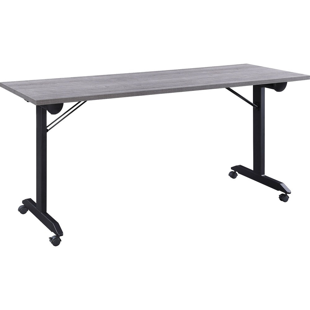 Image of Lorell Training Table,Folding,Mobile,63"x23-5/8"x29-1/2",WTHRDCL/BK
