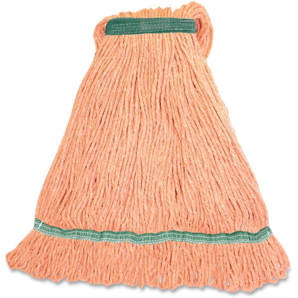 Image of Genuine Joe Wet Mop, Narrow Band, Blend, Looped, Medium, Orange