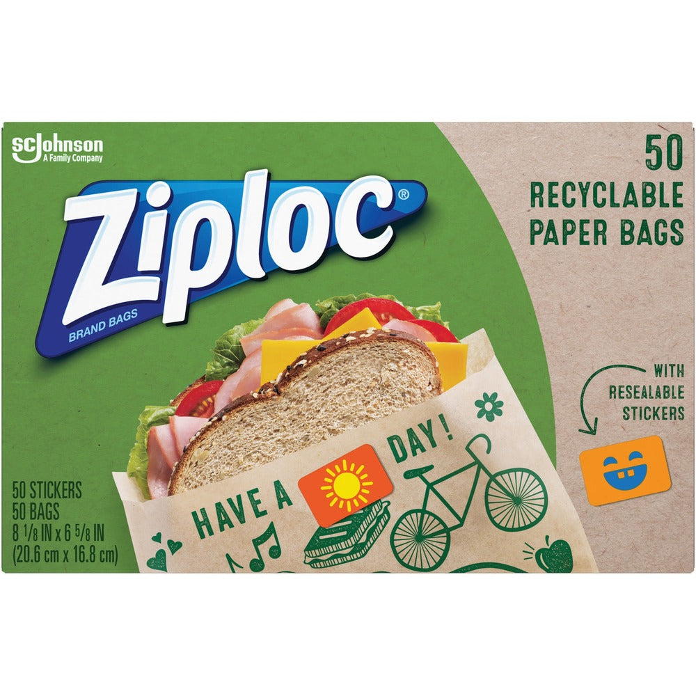 Image of S.C. JOHNSON & SON, INC Paper Bags,Resealable,3"x7-7/10"x5",50/BX,BN