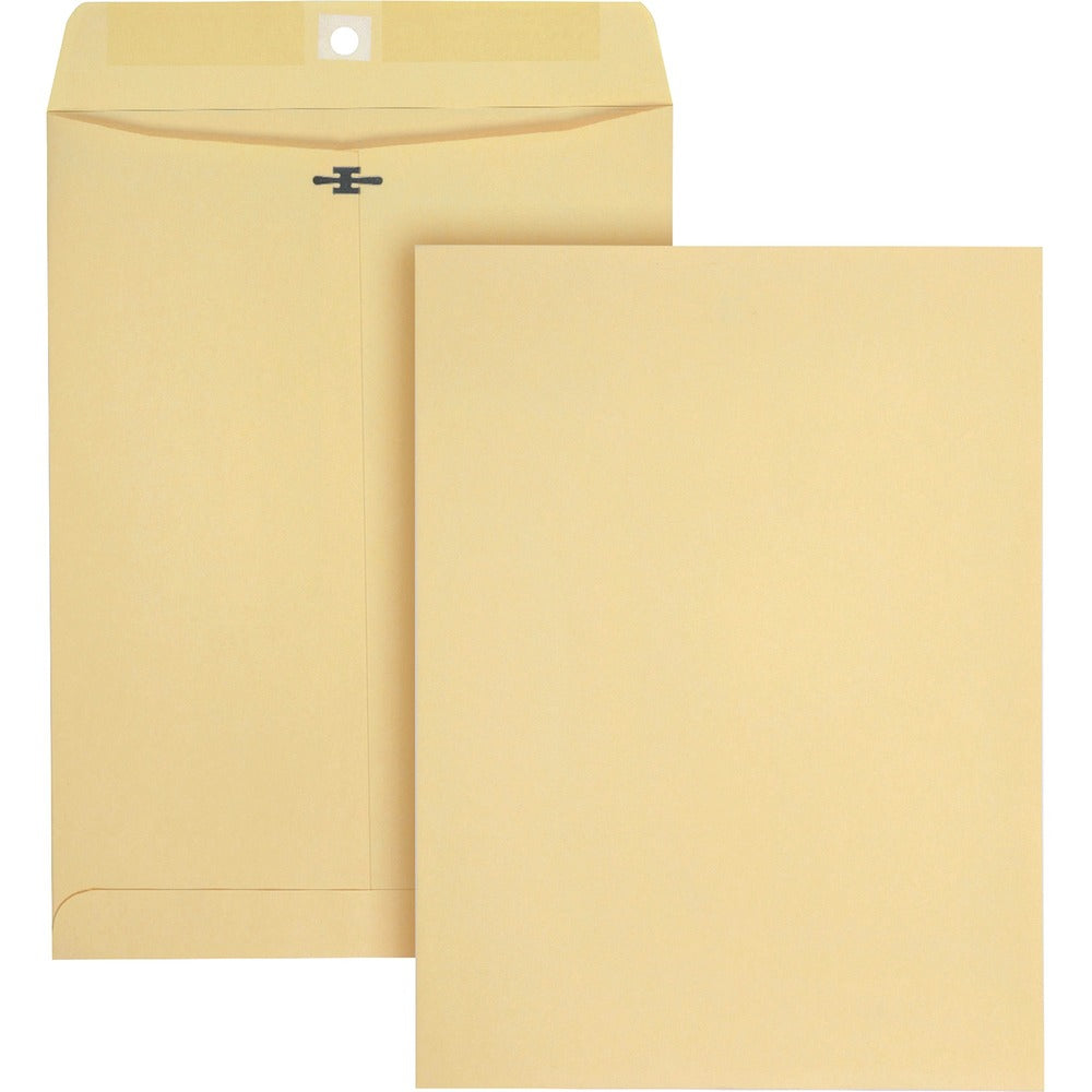 Image of Quality Park Envelope, Clasp/Gummed, 9"Wx12"Lx1/10"H, 100/BX, Manilla