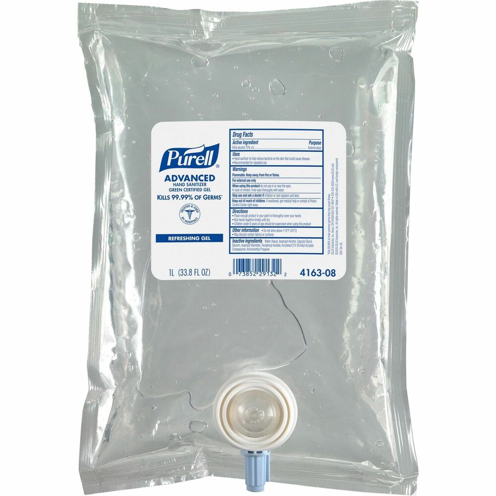 Image of Gojo Hand Sanitizer Refill,Gel,f/PURELL CS2 Disp,1000ml,CL