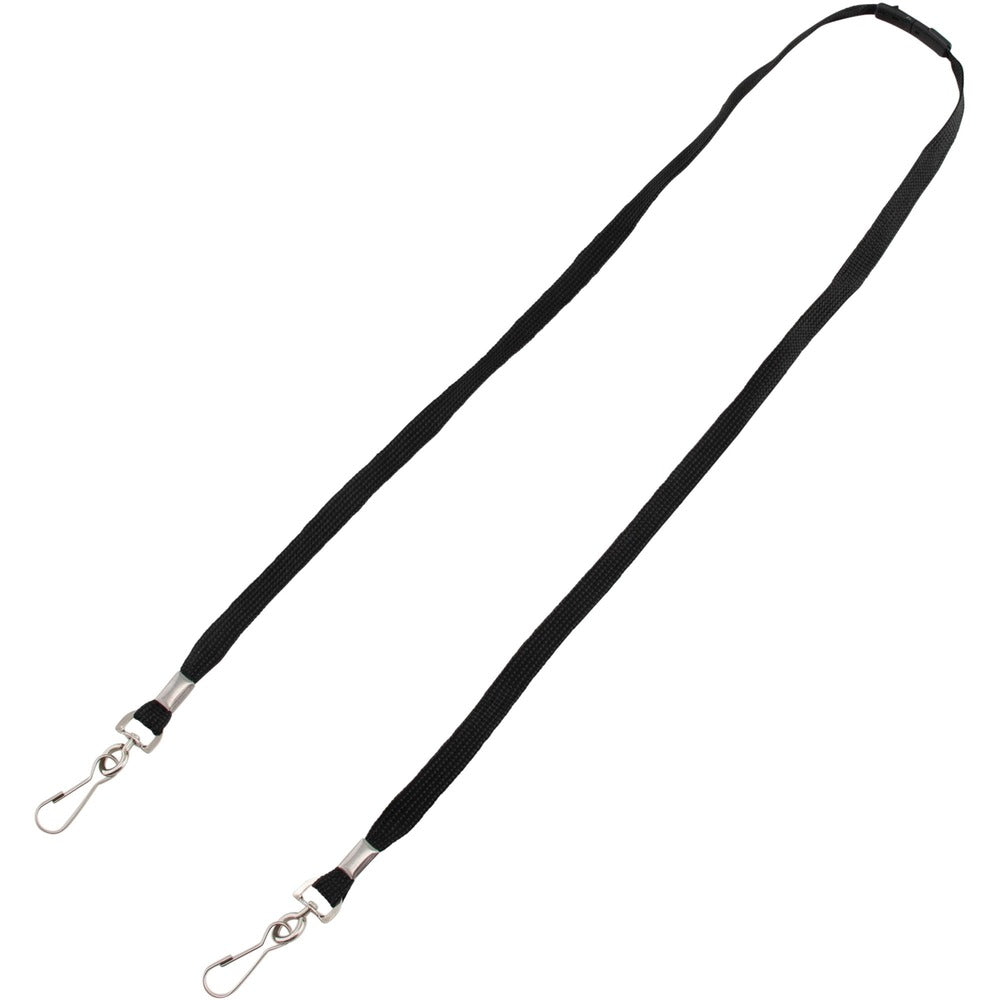 Image of Advantus Corp. Lanyard,Breakaway,w/J-hook Clips,f/Face Masks,30"L,10/PK,BK