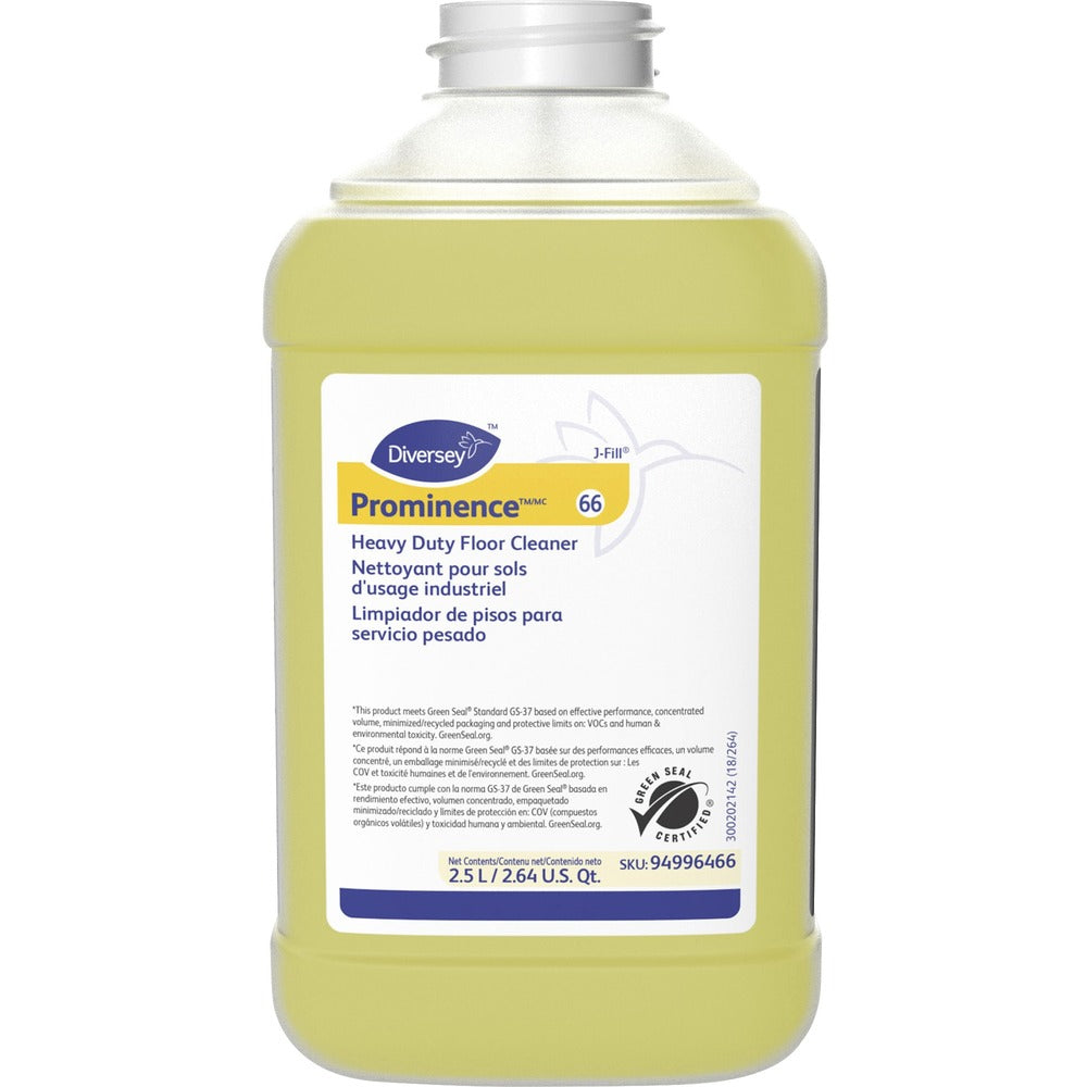 Image of Diversey Care Floor Cleaner,Hvy-Dty,Pro,No-Rinse,Citrus,2.5L,2/CT,YW