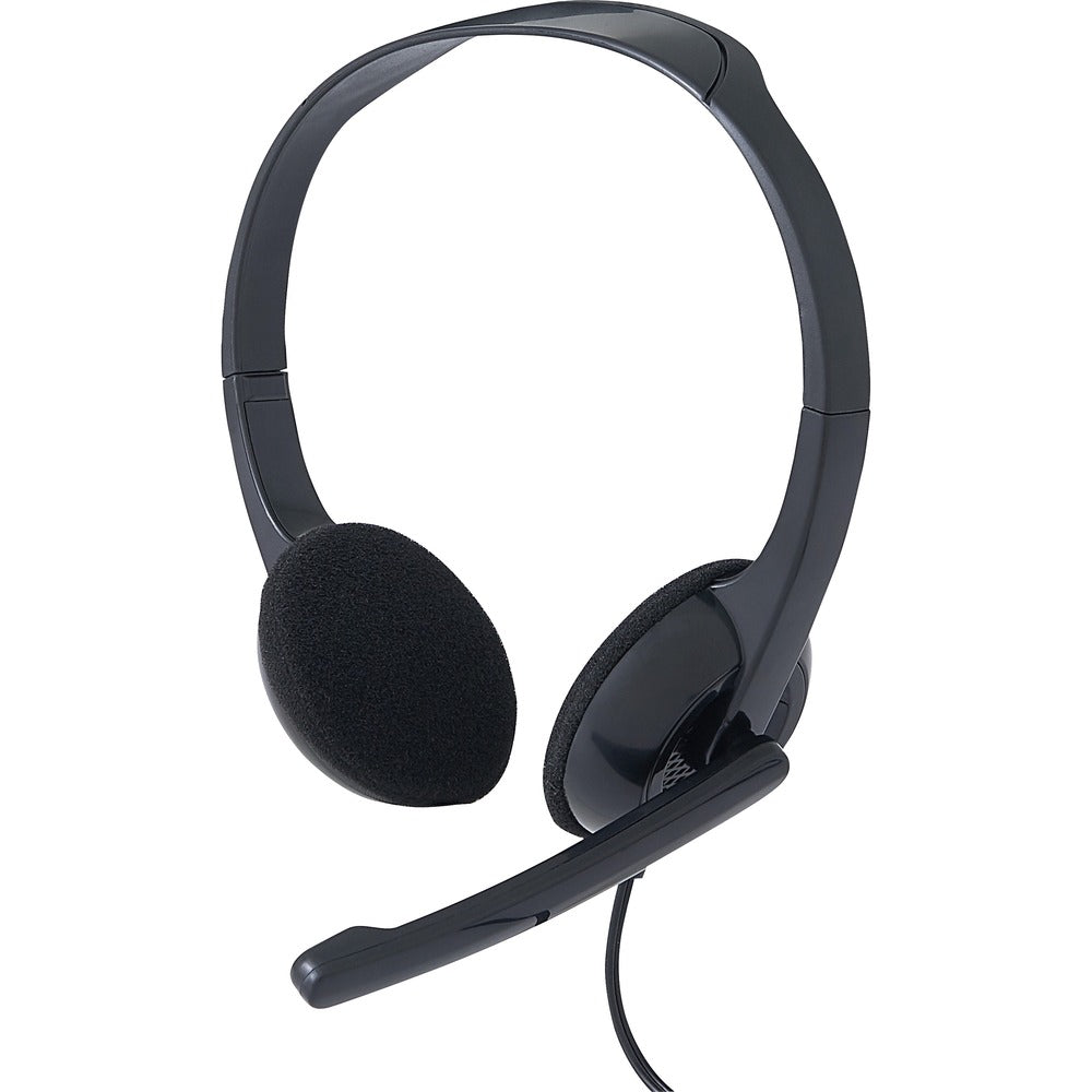 Image of Verbatim Headset, w/Microphone, Stereo, Adj Headband, Black