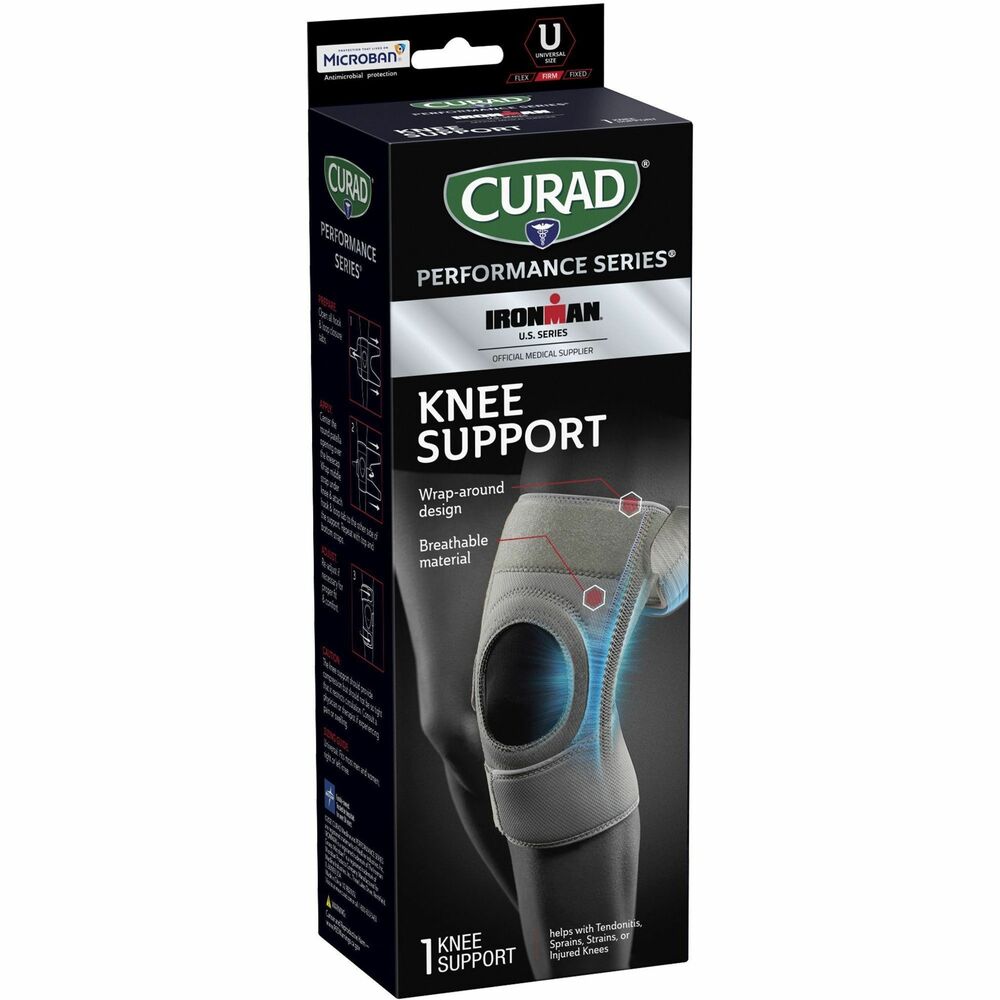 Image of Medline Knee Supports,Antibacterial,Universal Size,Gray