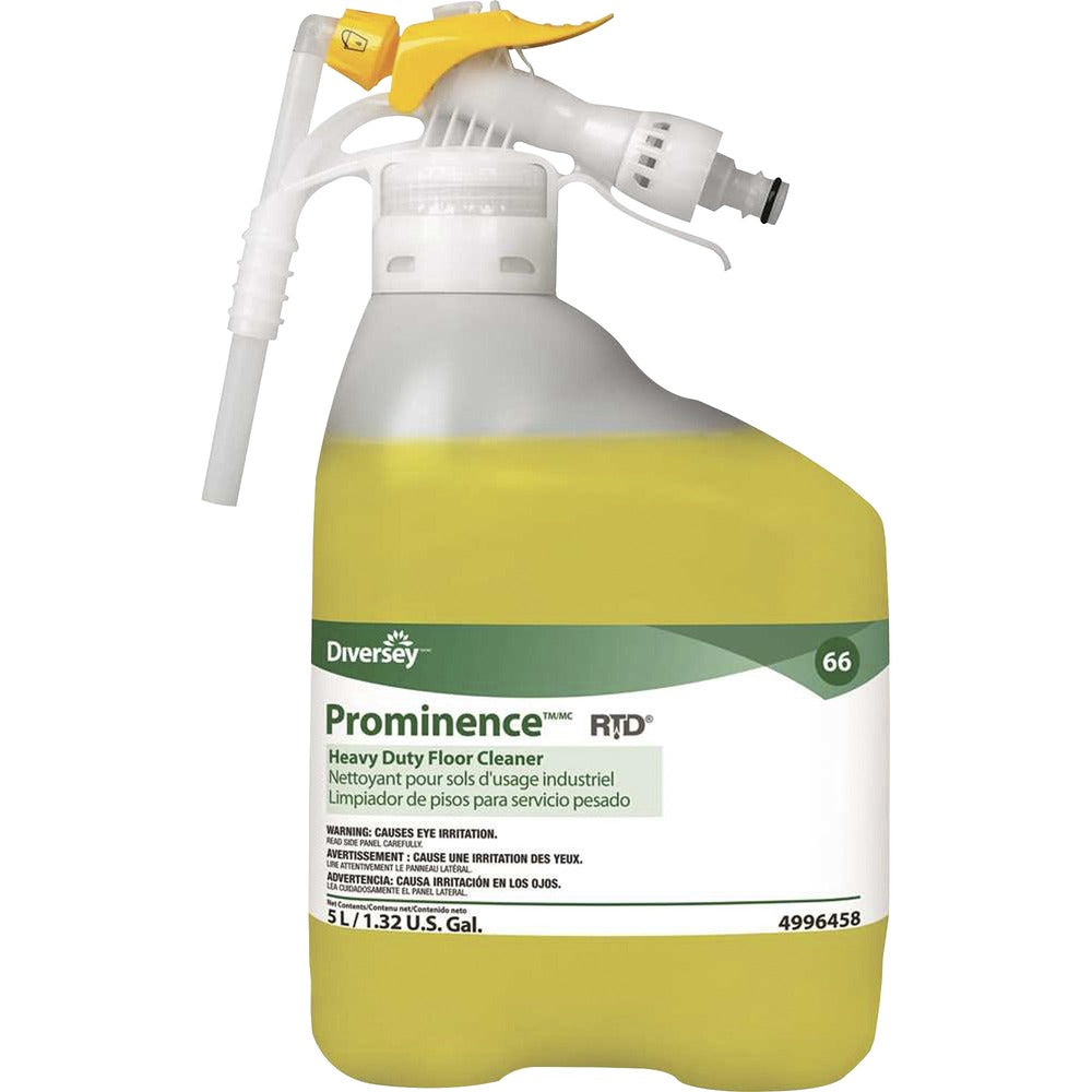 Image of Diversey Care Floor Cleaner, Hvy-Dty, Pro, No-Rinse, Citrus, 5L, Yellow