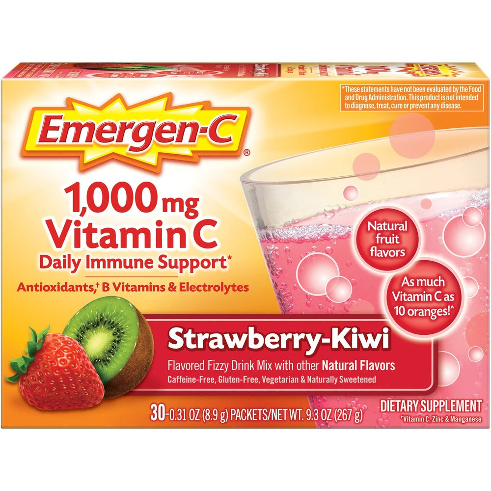 Image of Glaxosmith Kline Cnsmr Hlth Dietary Supplement, Strawberry Kiwi, 0.31 oz, 30/PK, Pink
