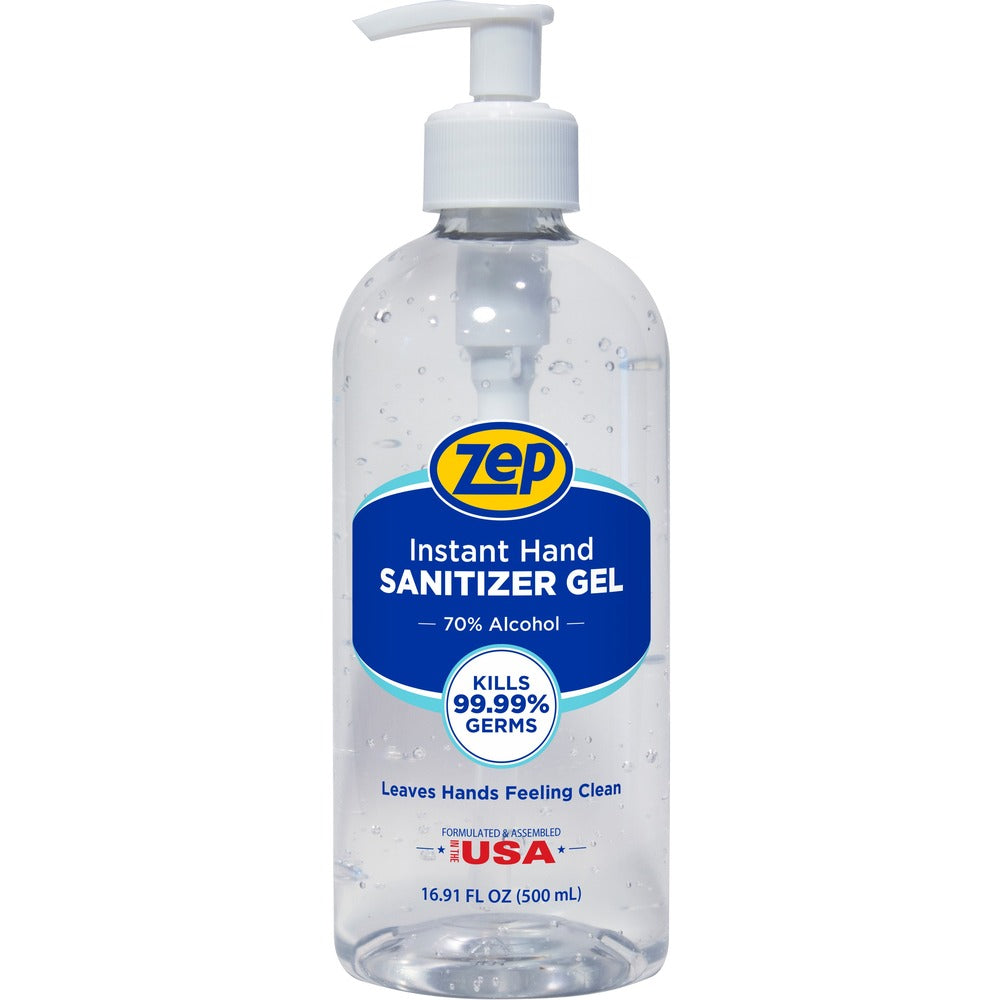 Image of Zep Commercial Hand Sanitizer, Pump-friendly, Alcohol-based, 500ml, Clear