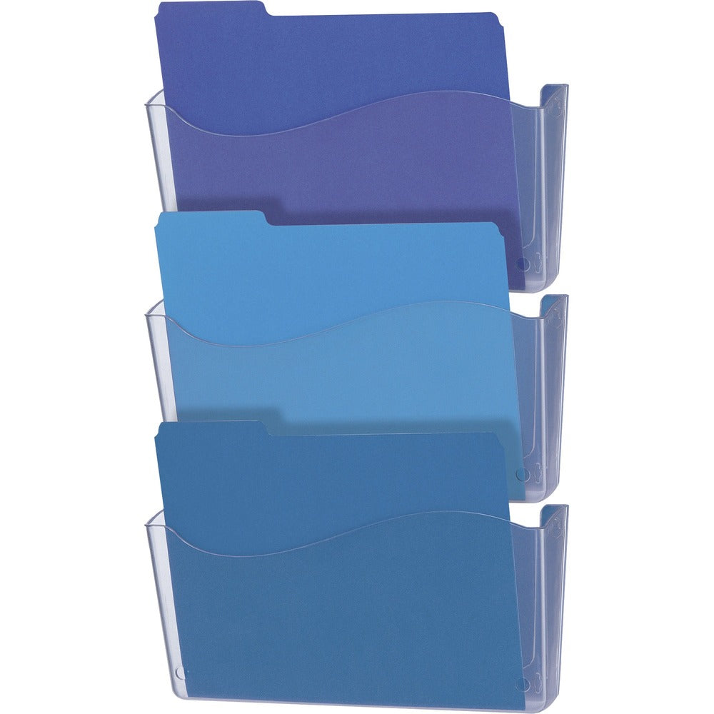 Image of Officemate Wall Files,w/Hanger,Unbreakable,13-3/4"x3"x19-1/2",3/EA,CL