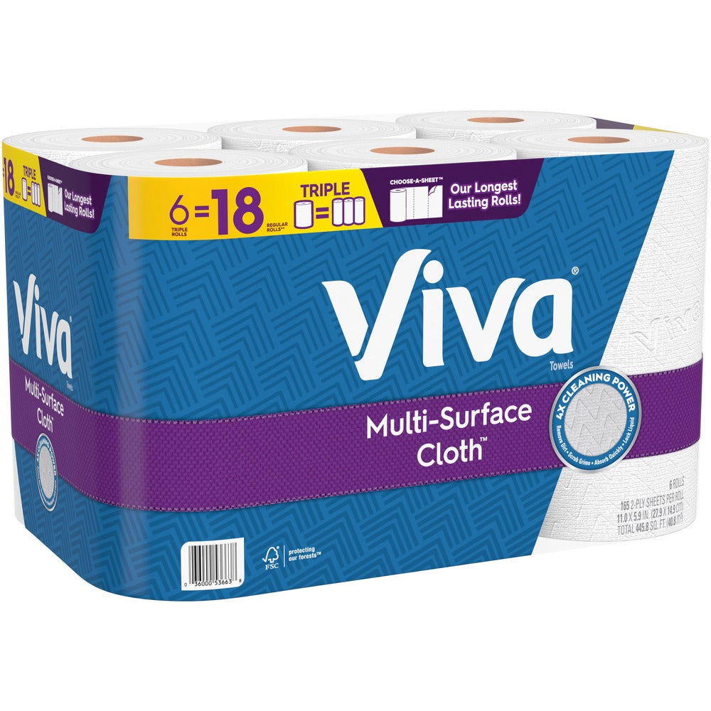 Image of Kimberly-Clark Professional Paper Towels,Choose-A-Sheet,1-Ply,165Shts/Roll,6RL/PK,WE