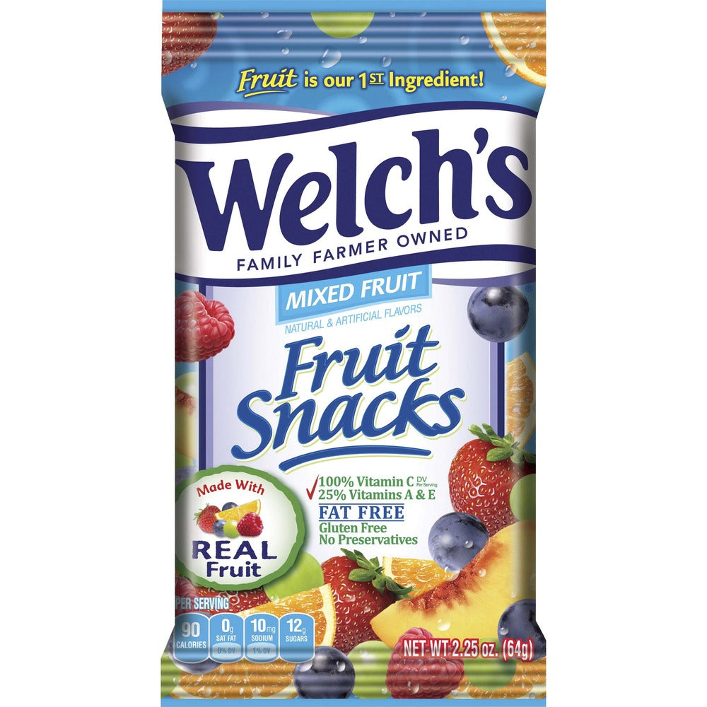Image of Welch's Fruit Snack, Mixed Fruit, 2.25 oz, 48/CT, Multi