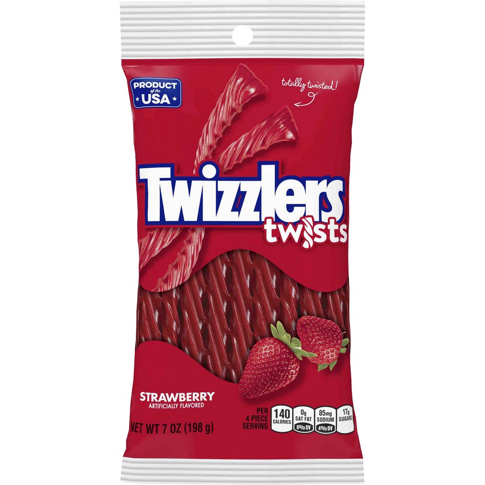 Image of Hershey Co Candy, Strawberry, Twizzlers, 7 oz, 12/CT, Multi
