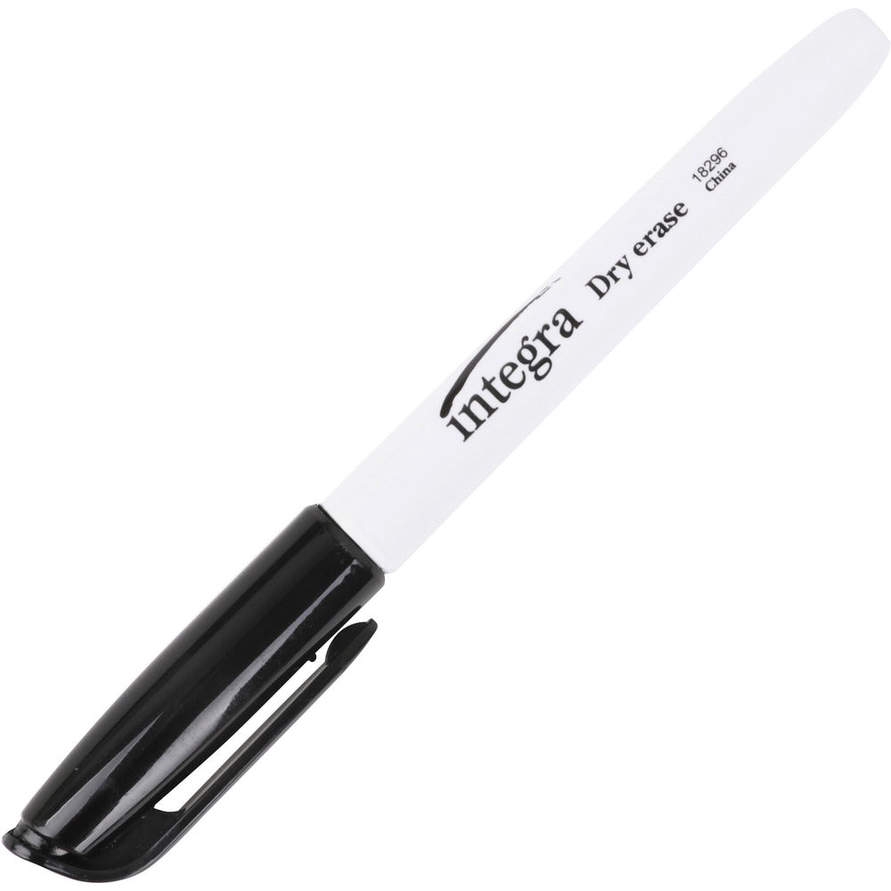 Image of Integra Dry-Erase Marker, Finepoint, 1 DZ, Black