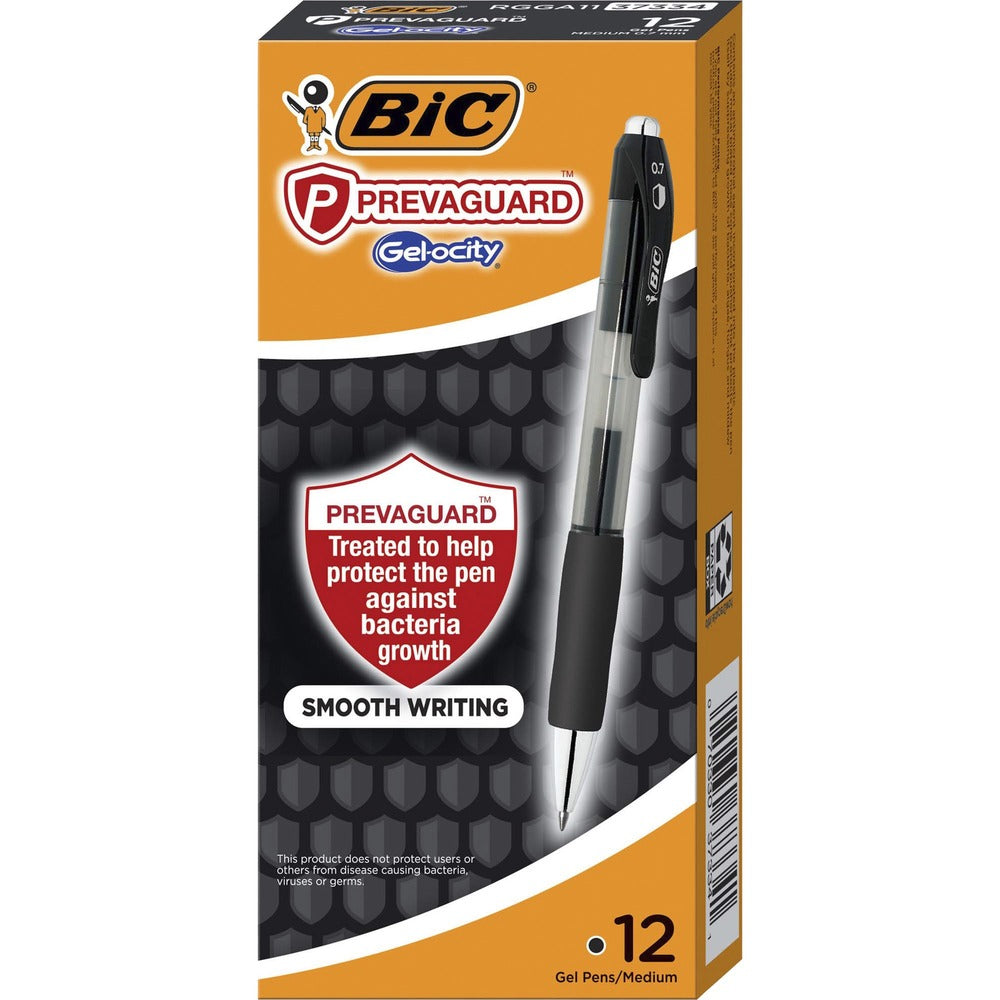 Image of Bic Pen, Gel, PrevaGuard, 0.7mm Point, Black