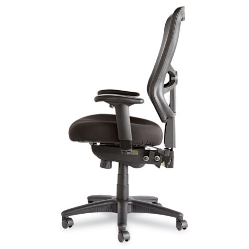 Image of Alera® Alera Elusion Series Mesh High-Back Multifunction Chair, Supports Up To 275 Lb, 17.2" To 20.6" Seat Height, Black
