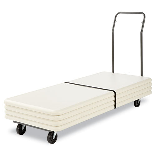 Image of Alera® Chair/Table Cart, Metal, 600 lb Capacity, 20.86" x 50.78" to 72.04" x 43.3", Black
