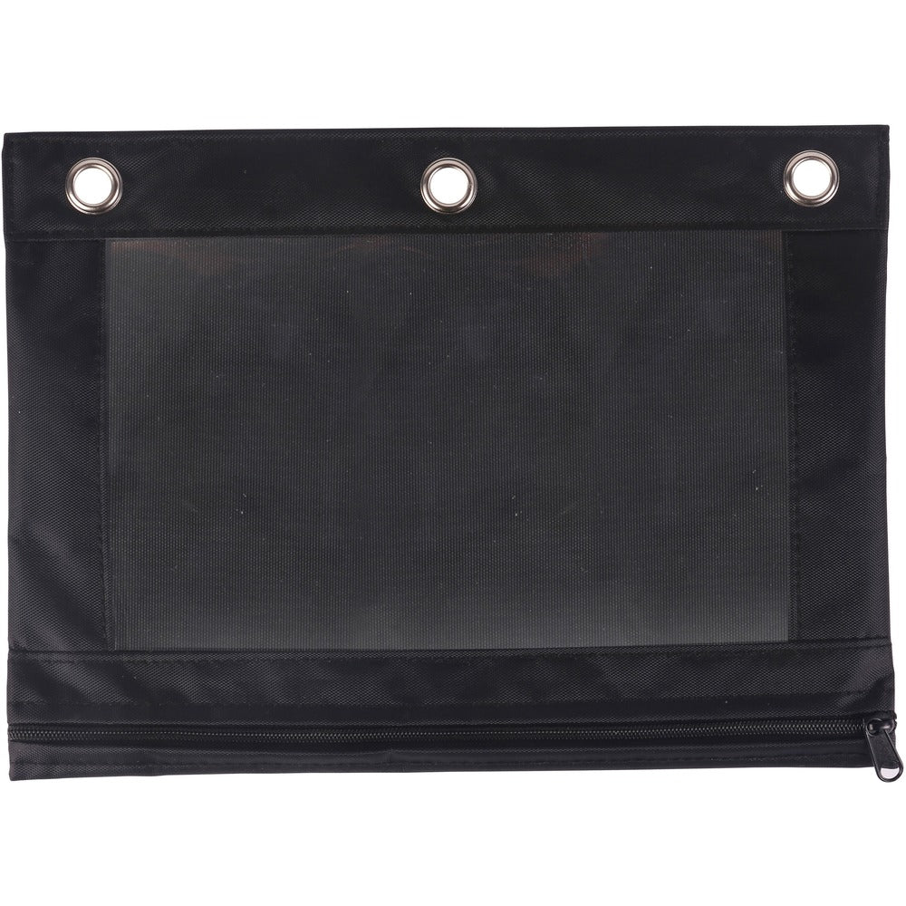 Image of Business Source Binder Pencil Pouch, 7-2/5"Wx10"H, Black