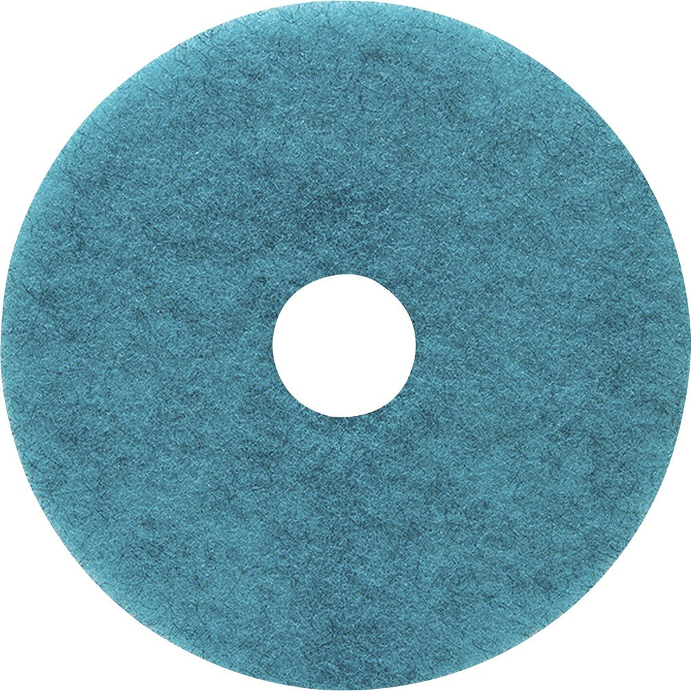 Image of Genuine Joe Floor Pads, f/Burnishing, 17", 5/CT, Aqua