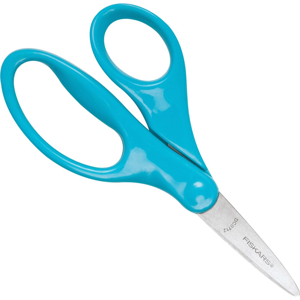 Image of Fiskars Scissors,f/Children,Safety Edge Blades,Pointed,5",Turquoise