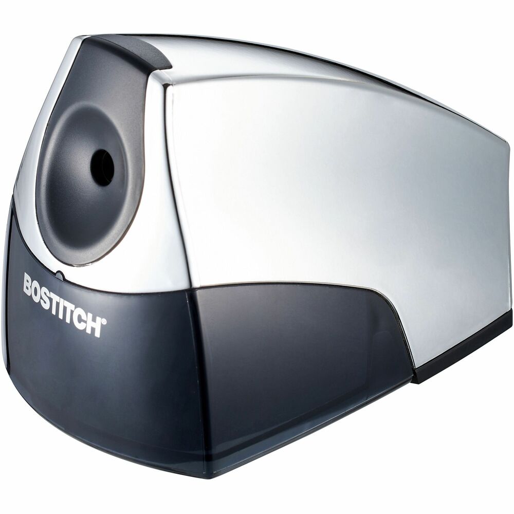 Image of Bostitch (Stanley Bostitch) Pencil Sharpener, Electric, 4"x8-1/3"x4-1/4", Chrome