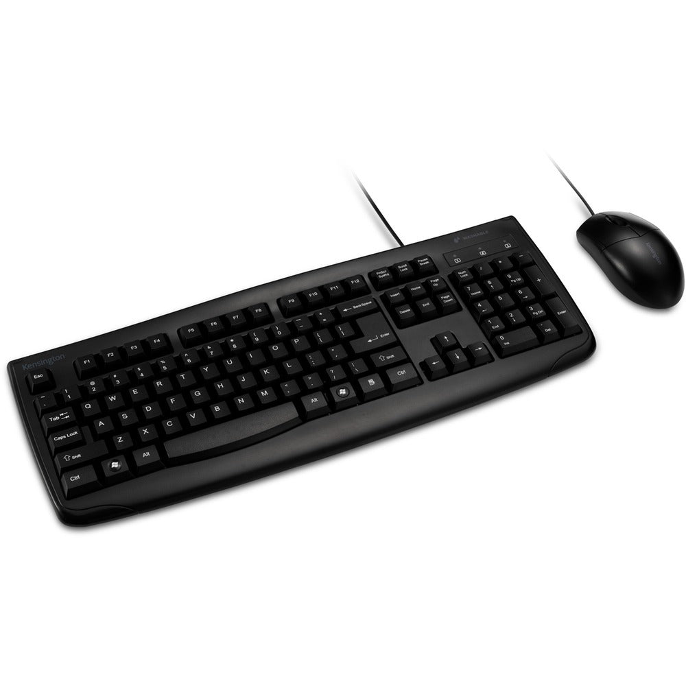 Image of Kensington Keyboard/Mouse Combo,Washable,Wired,USB,Black
