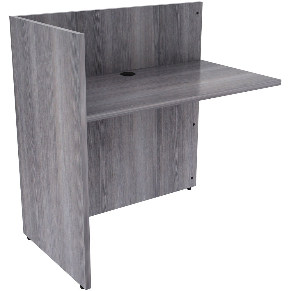 Image of Lorell Reception Return, 42"x24"x41-1/2", Weathered Charcoal