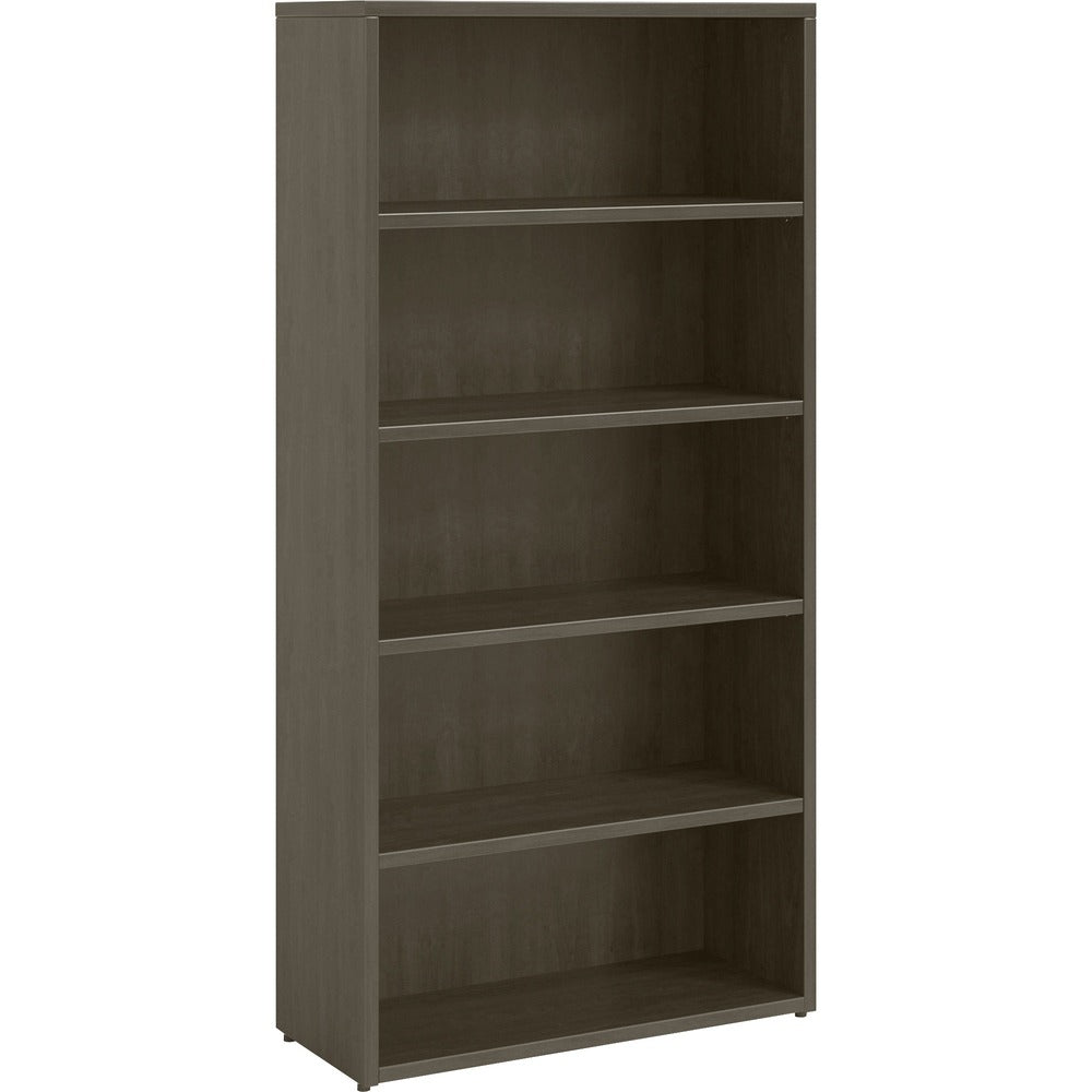 Image of Lorell Bookcase, 5-Shelf, Prominence, 34"Wx12"Dx69"H, Gray Elm