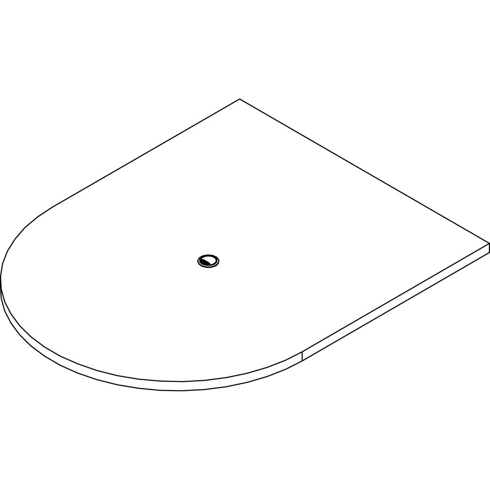 Image of Lorell Tabletop, Half-racetrack, Modular, 60"x48"x1-1/2", Gray Elm