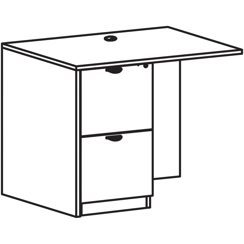 Image of Lorell Left Return, F/F, 42"Wx24"Dx29"H, Gray Elm