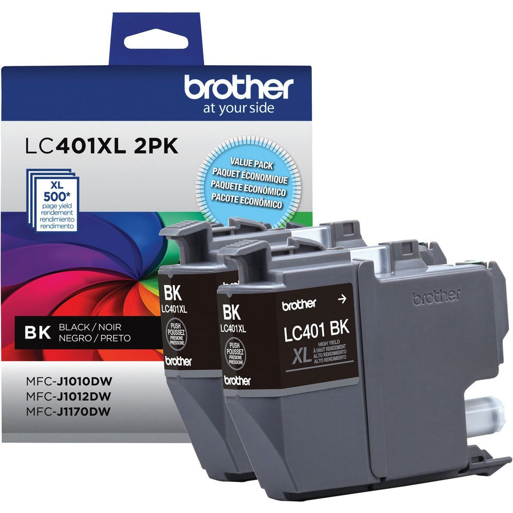 Image of Brother Ink Cartridge,MFC-J1010DW,500 Pg Yld,2/PK,Black