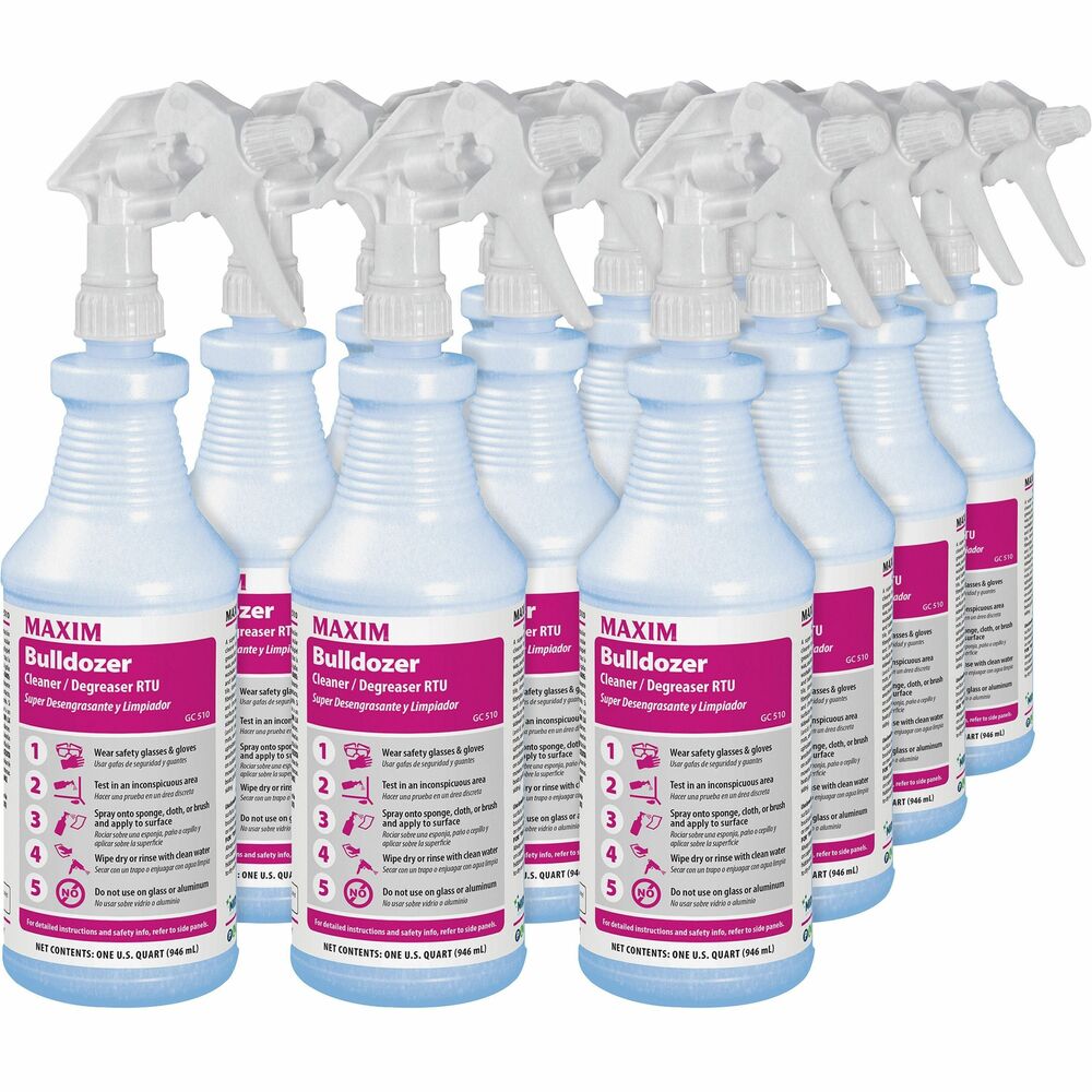 Image of Midlab Inc Cleaner/Degreaser, Lemon, RTU, 1 Quart, 12/CT, Yellow