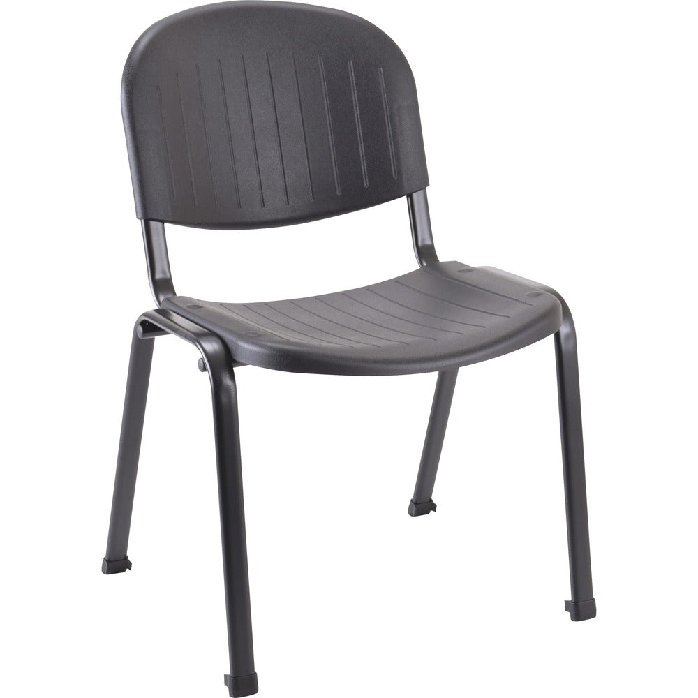 Image of Lorell Stack Chair,Poly/Metal,21-5/8"x23-1/4"x31-7/8",4/CT,BK