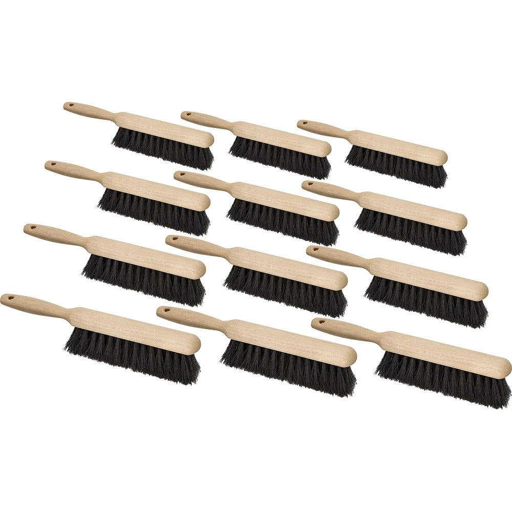 Image of Genuine Joe Brush,Counter,2-1/2"PollyTrim,8"Sweep,13"Block,12/CT,BK